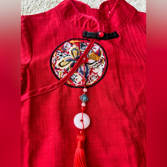Baby Girls Dress New Year Qipao Vintage Chinese Cheongsam Costume Cotton Clothes - Picture 2 of 7